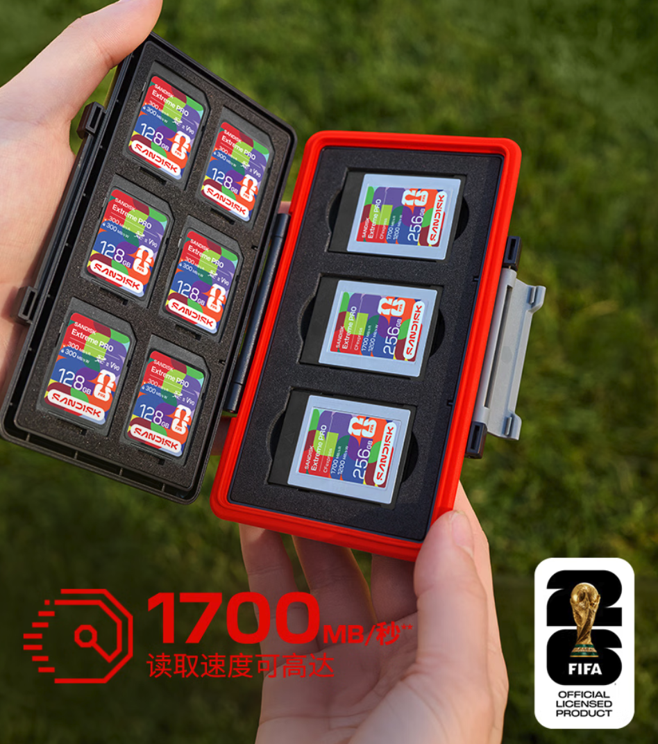 闪迪推出2026世界杯联名CFexpress卡 256GB版定价2699元